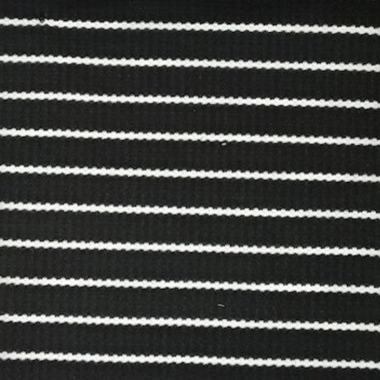 BLACK/IVORY THERMAL STRIPES