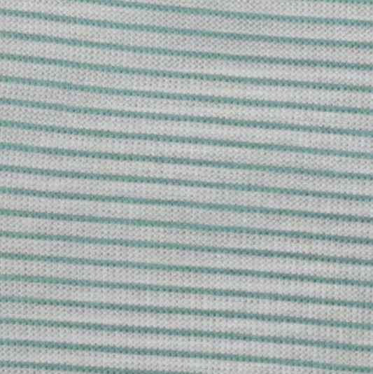 IVORY/MINT THERMAL STRIPES