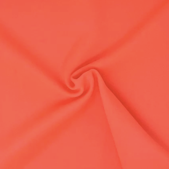 Neon Coral Solid Techno Fabric