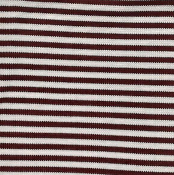 BURGUNDY/IVORY THERMAL STRIPES