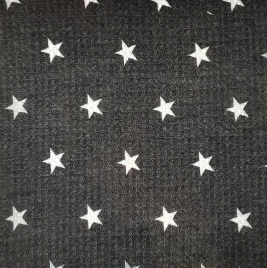 BALCK/IVORY-WAFFLE STAR PRINT